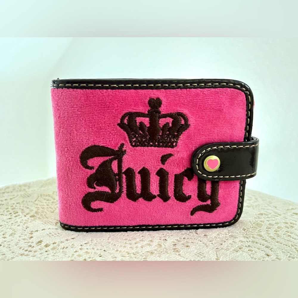 EUC FIRE!!! RARE!! HTF Pink Brown Y2K Vintage Juicy Couture Iconic Wallet